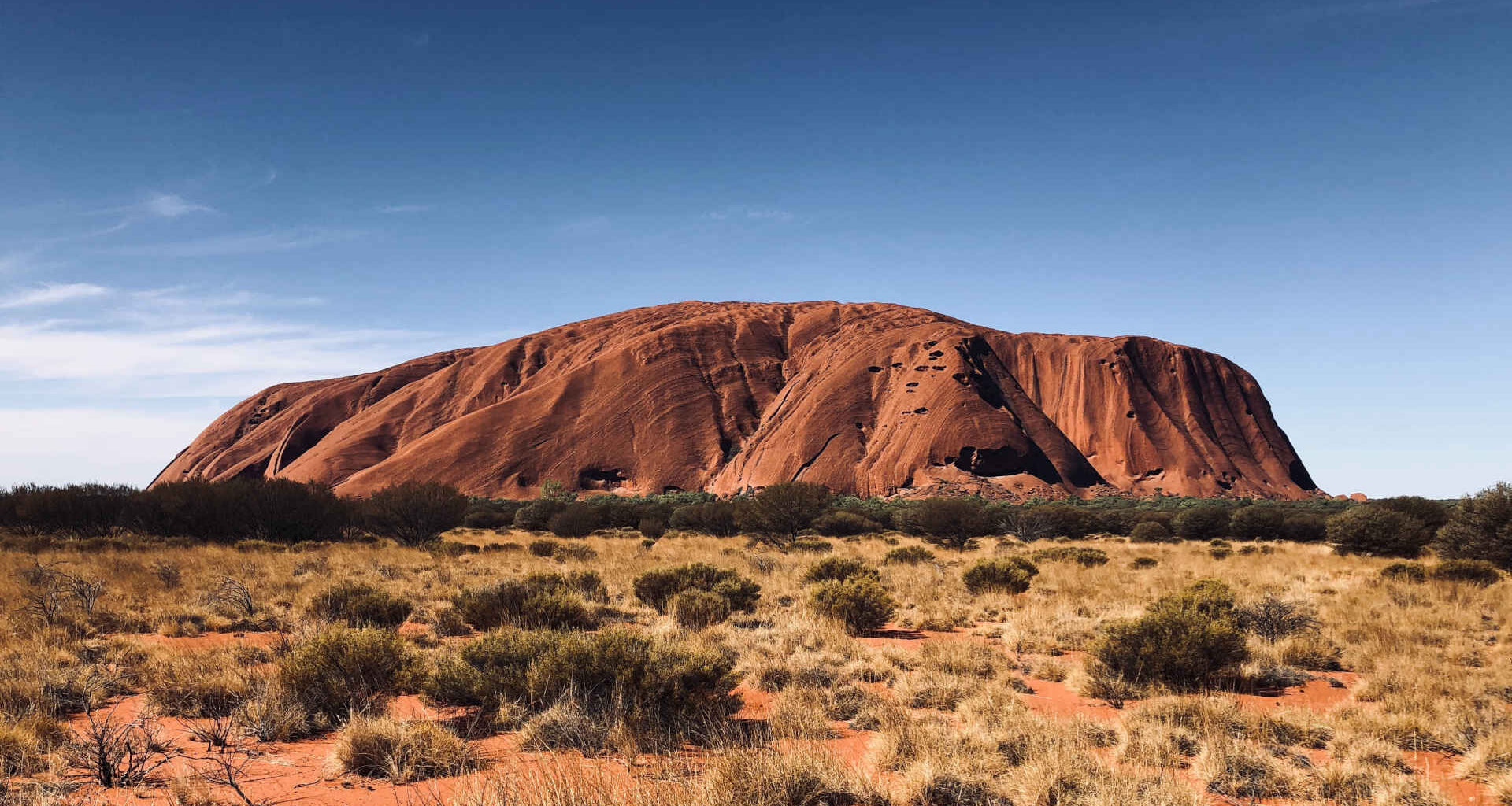View of Ayers Rock in Australia.