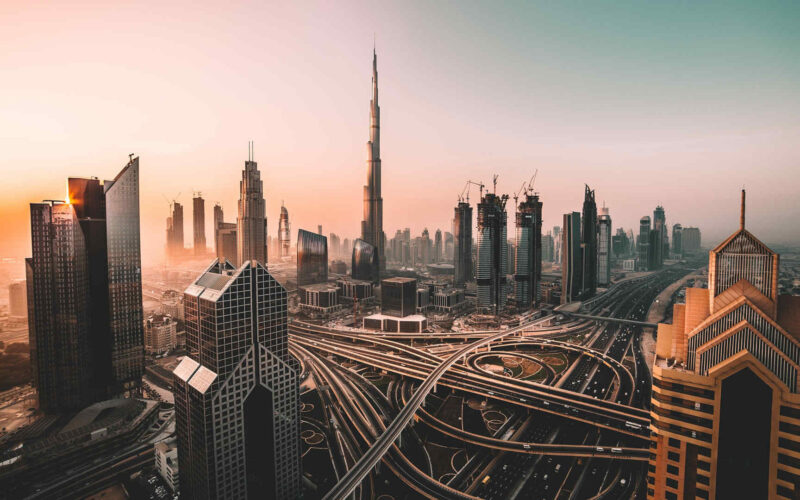 Aerial view of Dubai, United Arab Emirates.