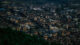 Aerial view of Tetovo, North Macedonia, at dusk.